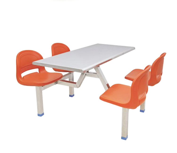 FH21-8004 不锈钢四位中空吹塑餐桌椅