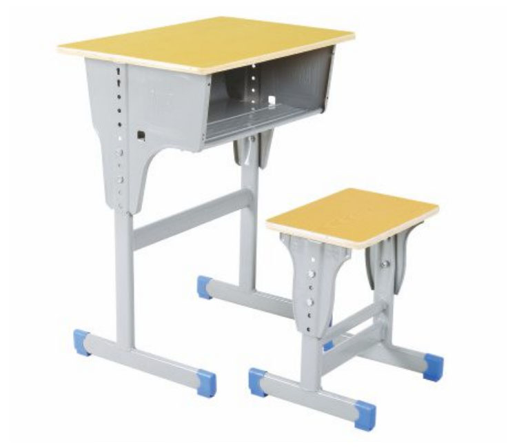 FH21-KZ092 双层板单柱单层学生课桌凳