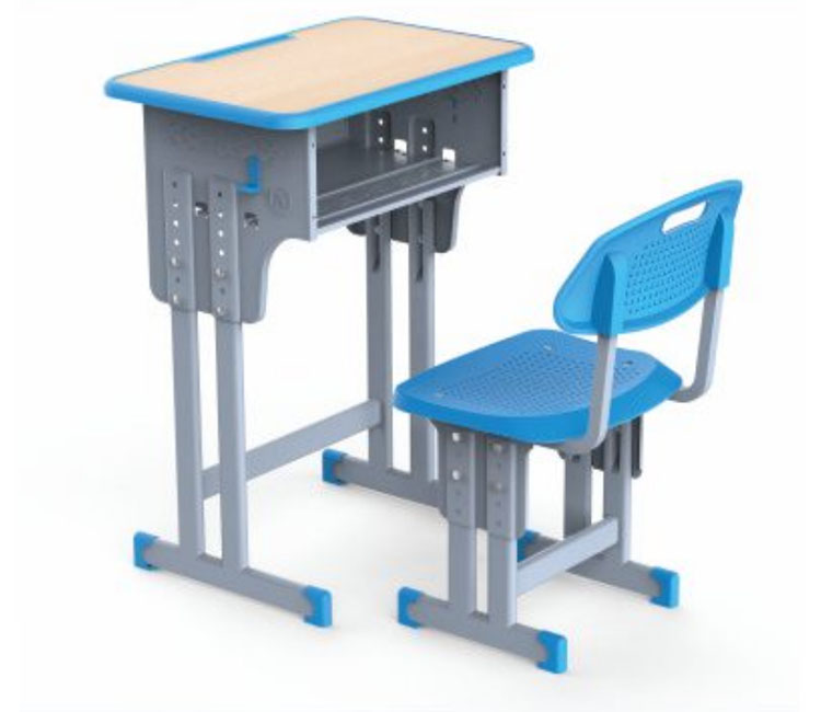 FH21-KZ080 注塑包边双柱单层学生课桌椅
