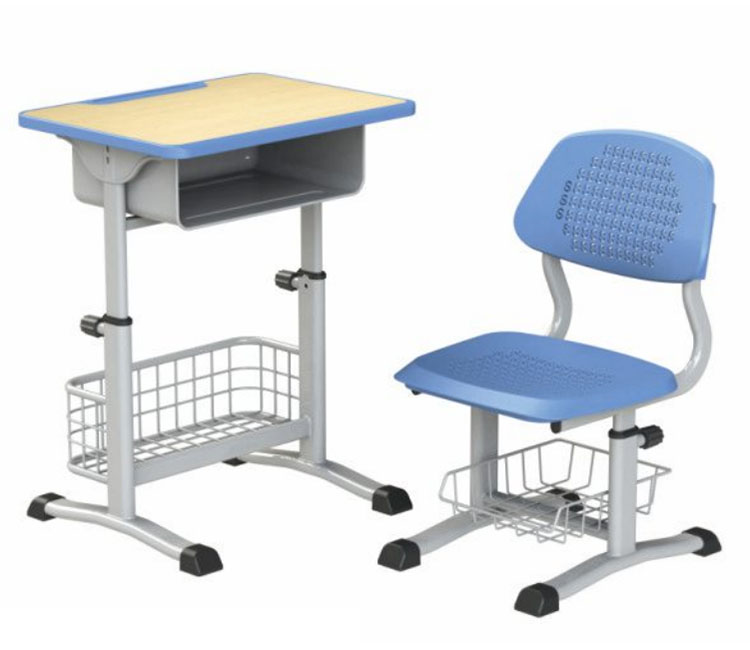 FH21-KZ072 注塑包边旋钮式学生课桌椅