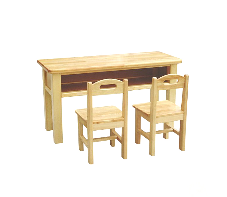 FH21-6503 双人实木桌带背椅
