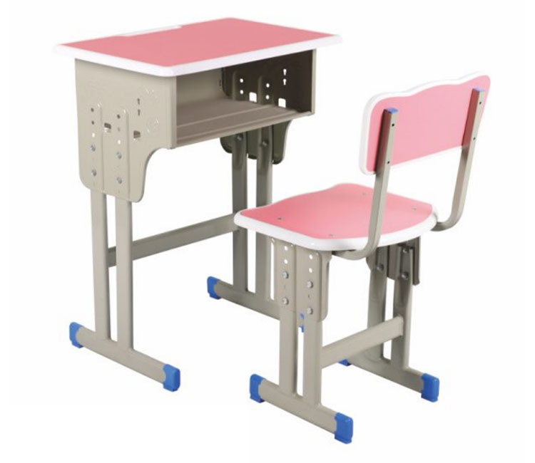 FH21-KZ079 注塑包边双柱单层学生课桌椅