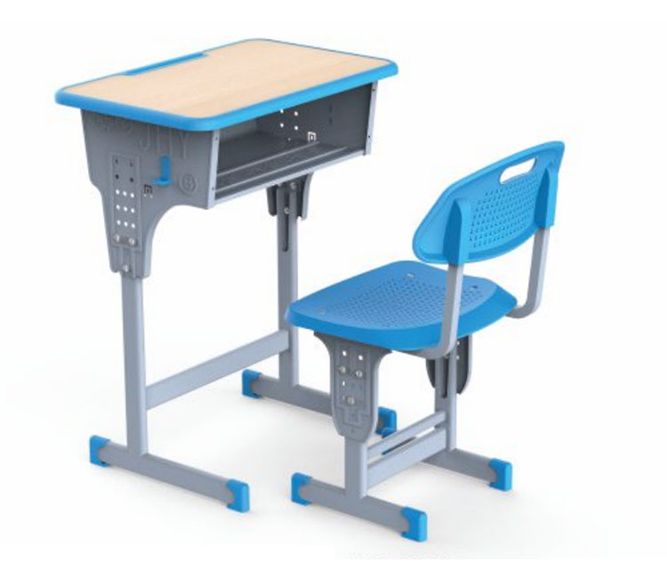 FH21-KZ091 注塑包边单柱单层学生课桌椅