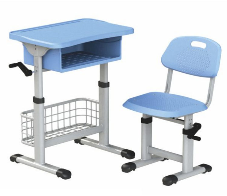 FH21-KZ046 塑料手摇式学生课桌椅