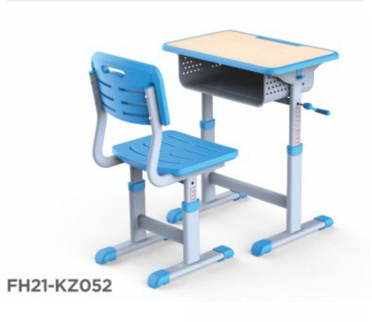 FH21-KZ052 注塑包边手摇式学生课桌椅