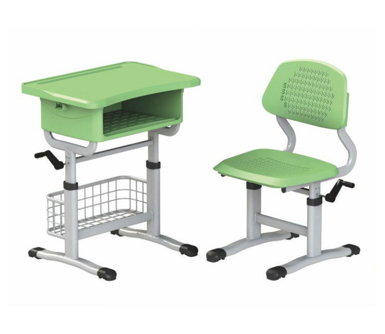 FH21-KZ045 塑料手摇式学生课桌椅