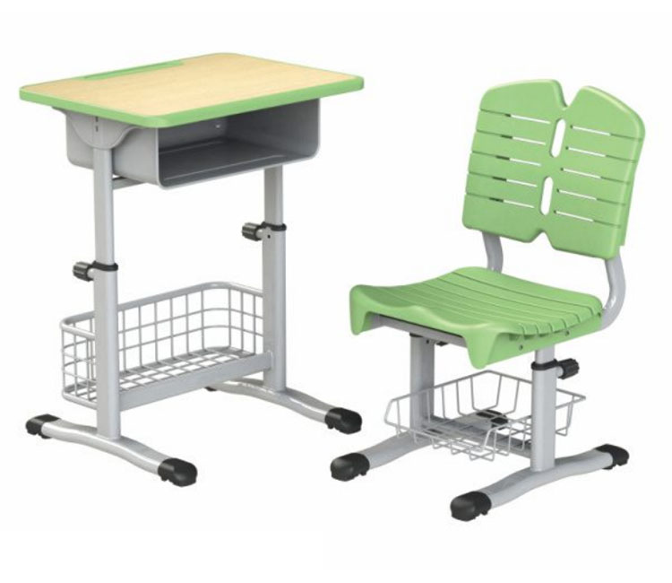 FH21-KZ075 注塑包边旋钮式学生课桌椅