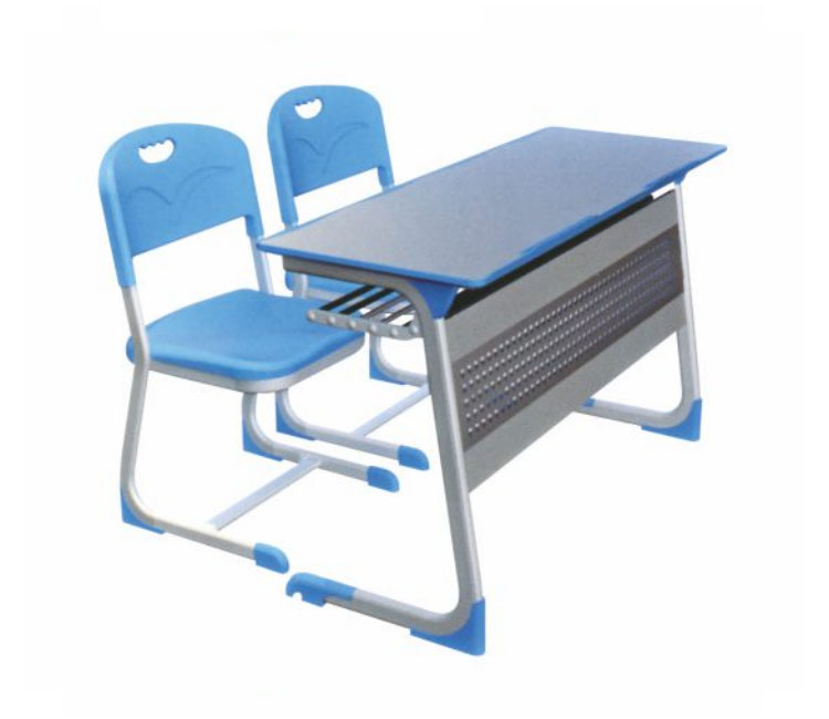 FH21-KZ086 双人C型固定式学生课桌椅
